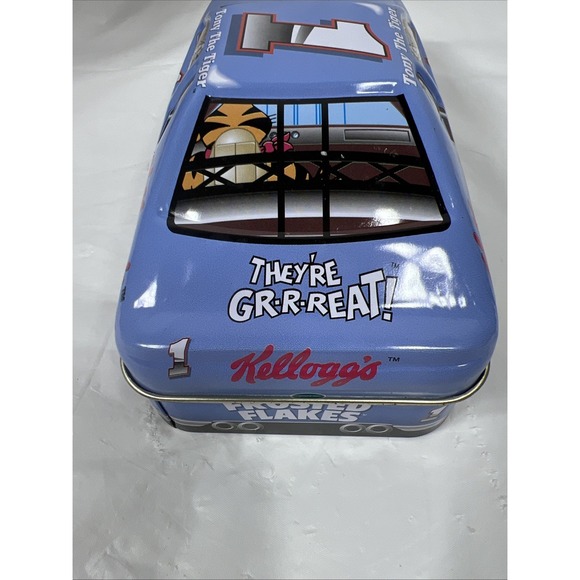 Kellogg's Frosted Flakes Car Tin 1998‎ Tony The Tiger Racing Container Kellog - Picture 9 of 16